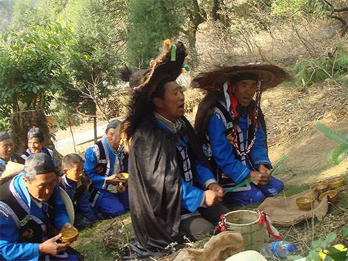 巍山草场村祭祀“密枯”祈安康